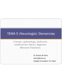TEMA 5 (Neurolog&#237;a): Demencias - Mural