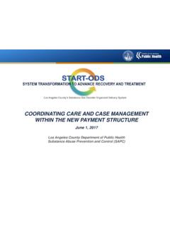 COORDINATING CARE AND CASE MANAGEMENT WITHIN …