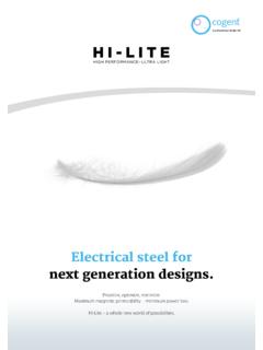 Electrical steel for next generation designs. - …