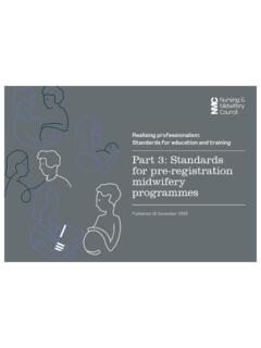 Part 3: Standards for pre-registration midwifery …
