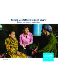Female Genital Mutilation in Egypt - UNICEF DATA