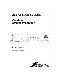 Axe-Fx &amp; Axe-Fx ULTRA - Fractal Audio Systems