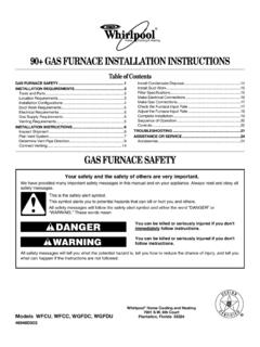 90+ GAS FURNACE INSTALLATION INSTRUCTIONS