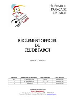 REGLEMENT OFFICIEL DU JEU DE TAROT