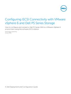 Configuring iSCSI connectivity with VMware vSphere 6 and ...