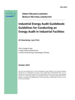Industrial Energy Audit Guidebook: Guidelines for ...