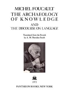 MICHEL FOUCAULT THE ARCHAEOLOGY OF KNOWLEDGE