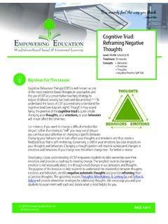 Cognitive Triad: Reframing Negative Thoughts