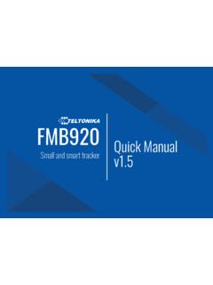 FMB920 Quick Manual - Teltonika GPS