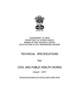 TECHNICAL SPECIFICATIONS For CIVIL AND …