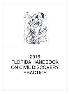 2016 FLORIDA HANDBOOK ON CIVIL DISCOVERY PRACTICE