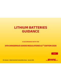 LITHIUM BATTERIES GUIDANCE - Preferred Shipping
