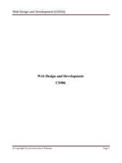CS506 - Web Design and Development (Handouts)