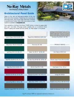 Architectural Panel Guide - Nu-Ray Metals, Inc.