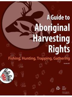 A Guide to Aboriginal Harvesting Rights - LSS