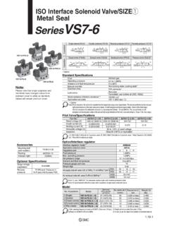 ISO Interface Solenoid Valve/SIZEq Metal Seal SeriesVS7-6