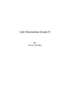 Life Orientation Grade 9 - CNX