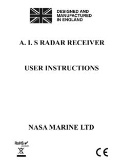 A. I. S RADAR RECEIVER USER INSTRUCTIONS NASA MARINE …