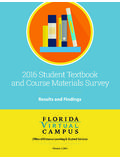2016 Student Textbook and Course Materials Survey