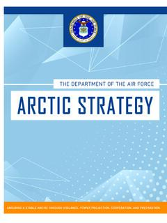 THE DEPARTMENT OF THE AIR FORCE ARCTIC STRATEGY - AF