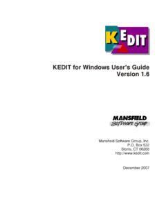 KEDIT User's Guide