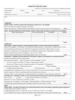 Version 2.0 – Final TXRAM WETLAND DATA SHEET