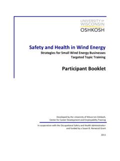 Safety and Health in Wind Energy - Occupational Safety …