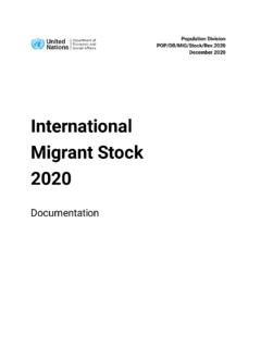 International Migrant Stock 2020 - United Nations