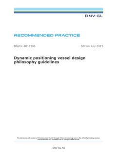 DNVGL-RP-E306 Dynamic positioning vessel design …