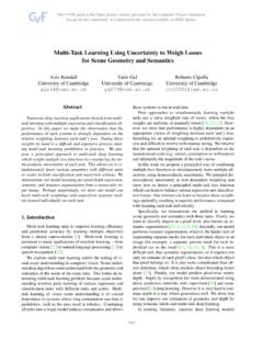 Multi-Task Learning Using Uncertainty to Weigh Losses for ...