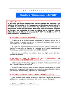Questions / R&#233;ponses sur le RIFSEEP - cdg50.fr