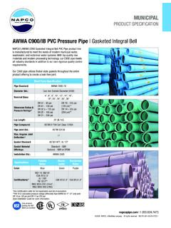 AWWA C900/IB PVC Pressure Pipe | Gasketed Integral Bell