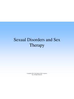 Sexual Disorders and Sex Therapy