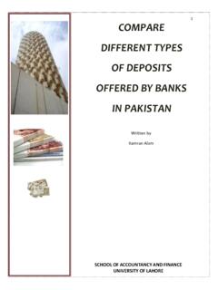 COMPARE DIFFERENT TYPES OF DEPOSITS OFFERED BY …