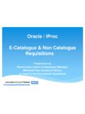 Oracle / iProc E-Catalogue &amp; Non Catalogue …