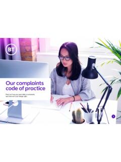 Our complaints code of practice - BT