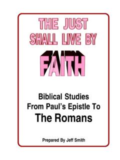 Biblical Studies From Paul’s Epistle To The Romans