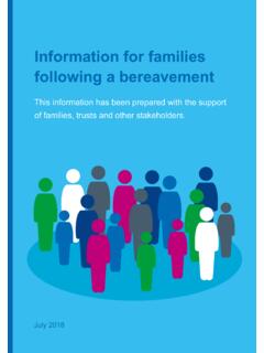 Information for families following a bereavement