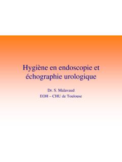 Hygi&#232;ne en endoscopie et &#233;chographie urologique  …