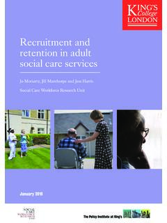 Recruitment and retention in adult social care services