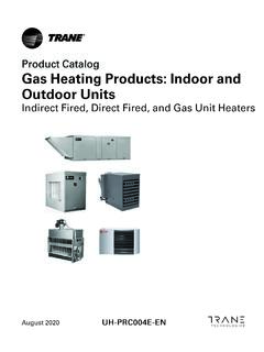 Product Catalog Gas Heating Products: Indoor and …