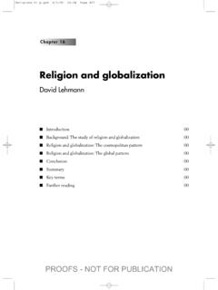 Religion and globalization - David Lehmann