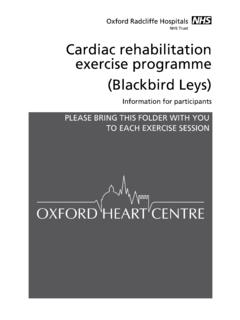 Cardiac rehabilitation exercise programme …