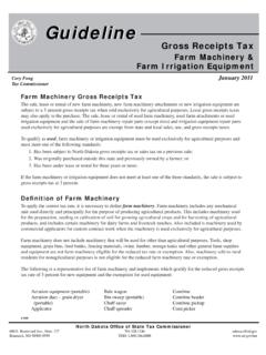 Farm Machinery and Farm Irrigation Equipment Guideline