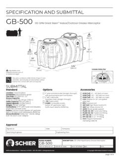 SPECIFICATION AND SUBMITTAL GB-500 - schierproducts.com