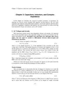 Chapter 3: Capacitors, Inductors, and Complex Impedance