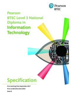 Pearson BTEC Level 3 National Diploma in Information ...