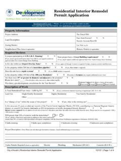 Residential Interior Remodel Permit Application - Austin, Texas