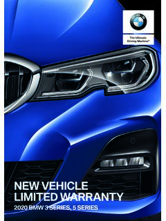 NEW VEHICLE LIMITED WARRANTY - BMW USA