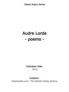 Audre Lorde - poems